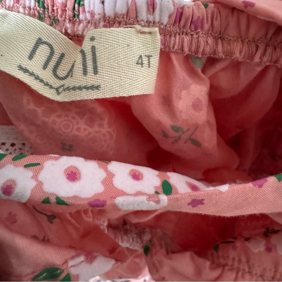 Numi Handmade custom pageant pinafore flocked vintage stl 3 4 5 coral pink dress - Picture 6 of 6